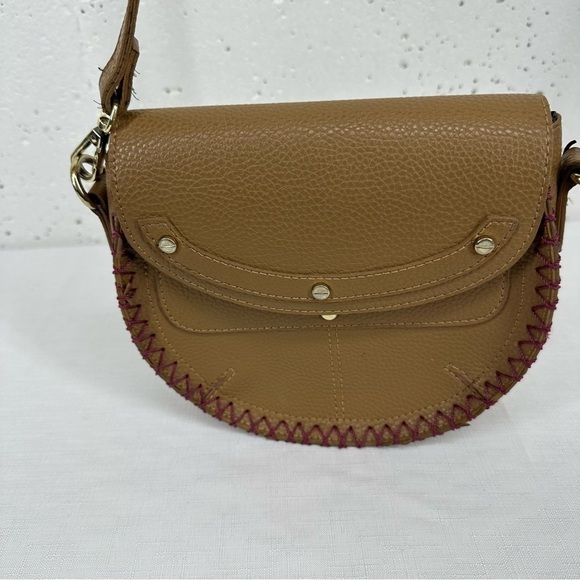 Danielle Nicole Beige Pebbled Vegan Leather Crossbody - Picture 3 of 14